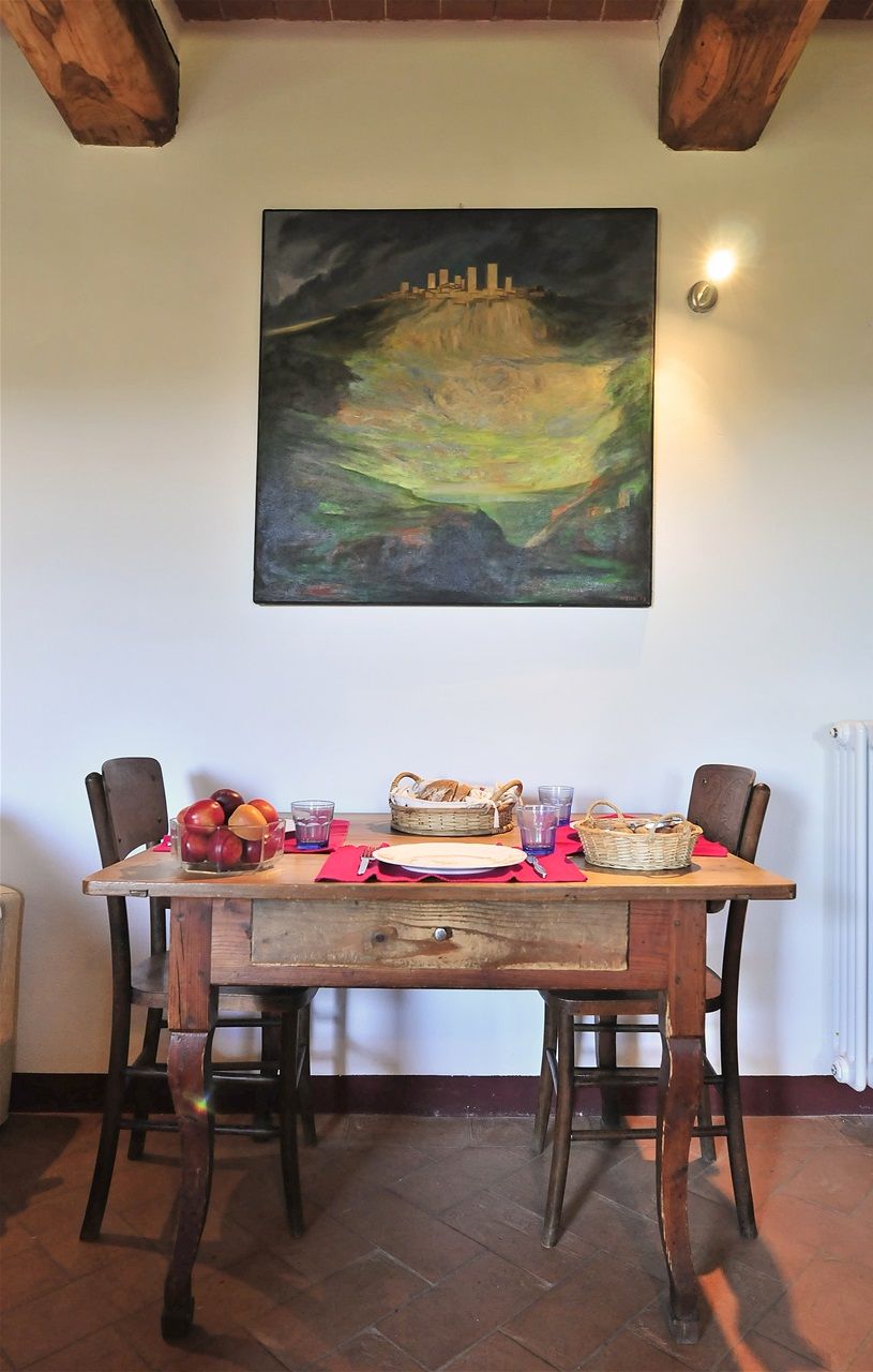 Indoor dining table.